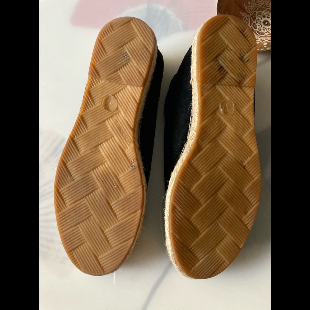 Free People Black Suede Leather loafers flats size 7 - Picture 9 of 9